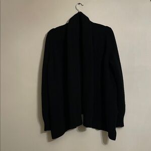 Vince Yak/Wool Women's Elegant Black Sweater Cardigan